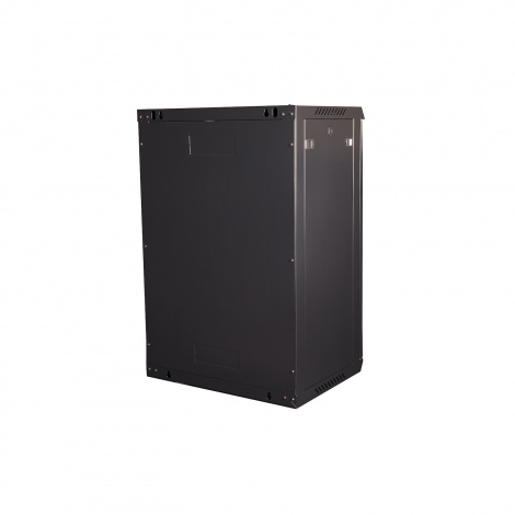 Шкаф 19" телекоммуникационный настенный,  18U 901x600х450 мм, дверь стекло, черный